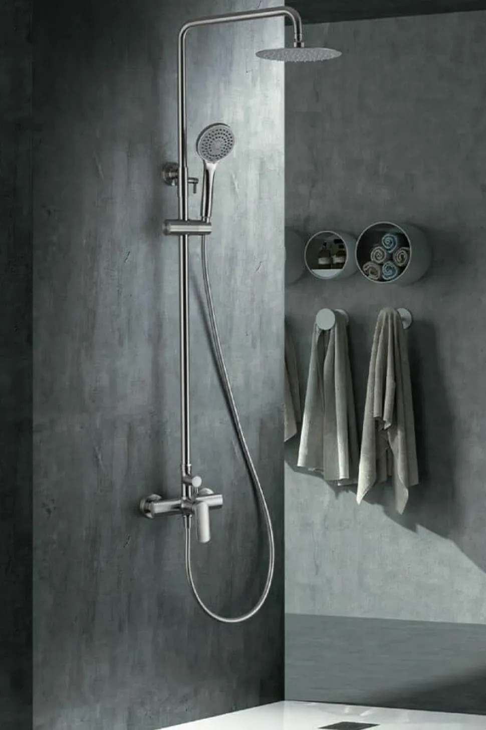 Conjunto Ducha Monomando Ural Níquel Cepillado – BDG040/NQ – Imex