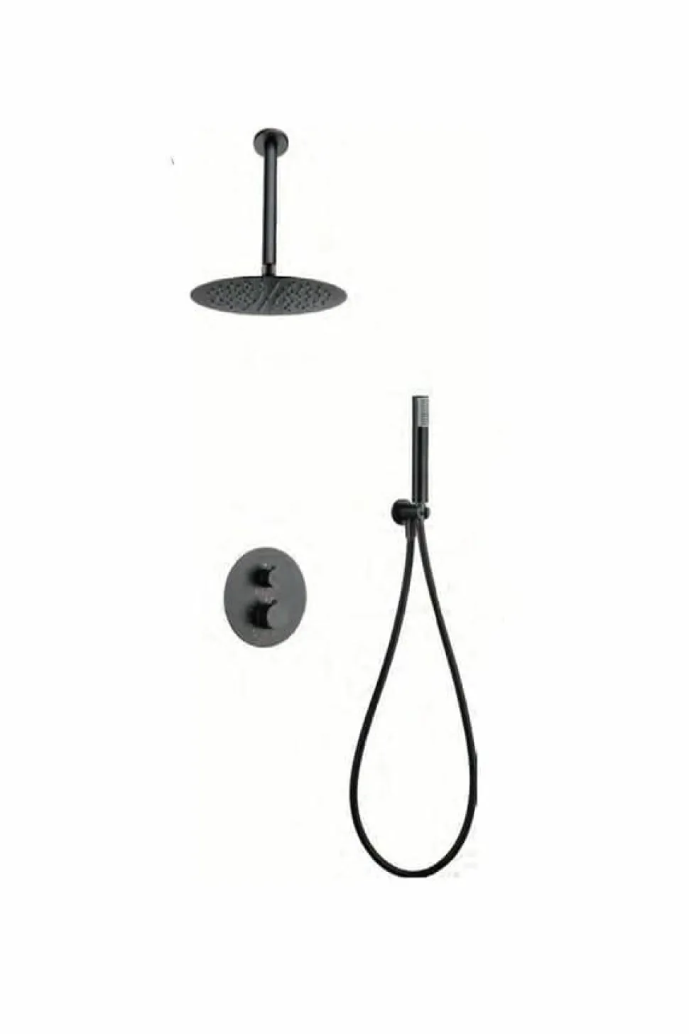 Conjunto Ducha Termostático Empotrado Top Black Gu – GTQ038/BGM – Imex