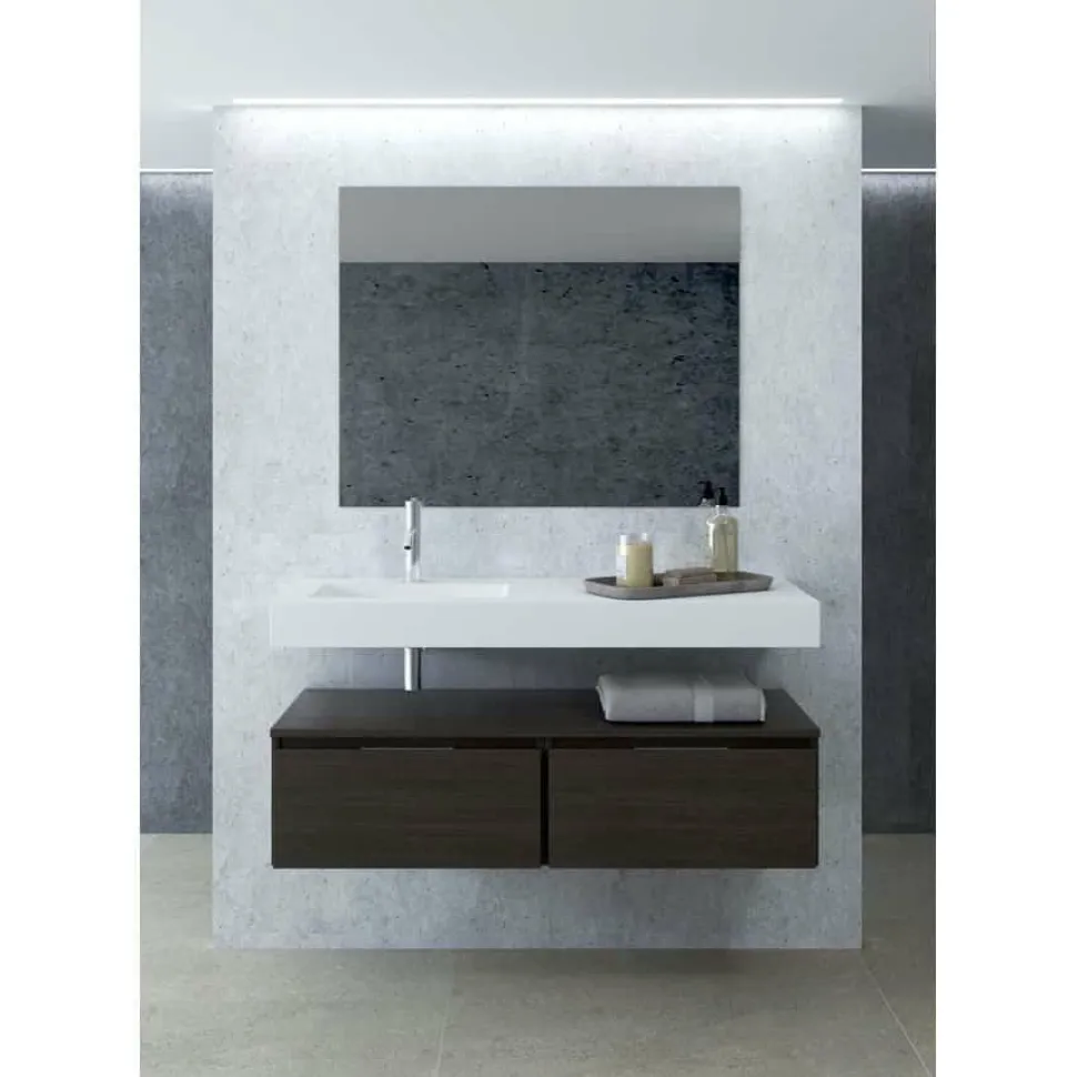 Conjunto Encimera Suspendida Gel Coat Faldon 11 Cm Con Bajo Mueble Suspendido 1 Cajón Y Tapa – Serie Life – Baños10
