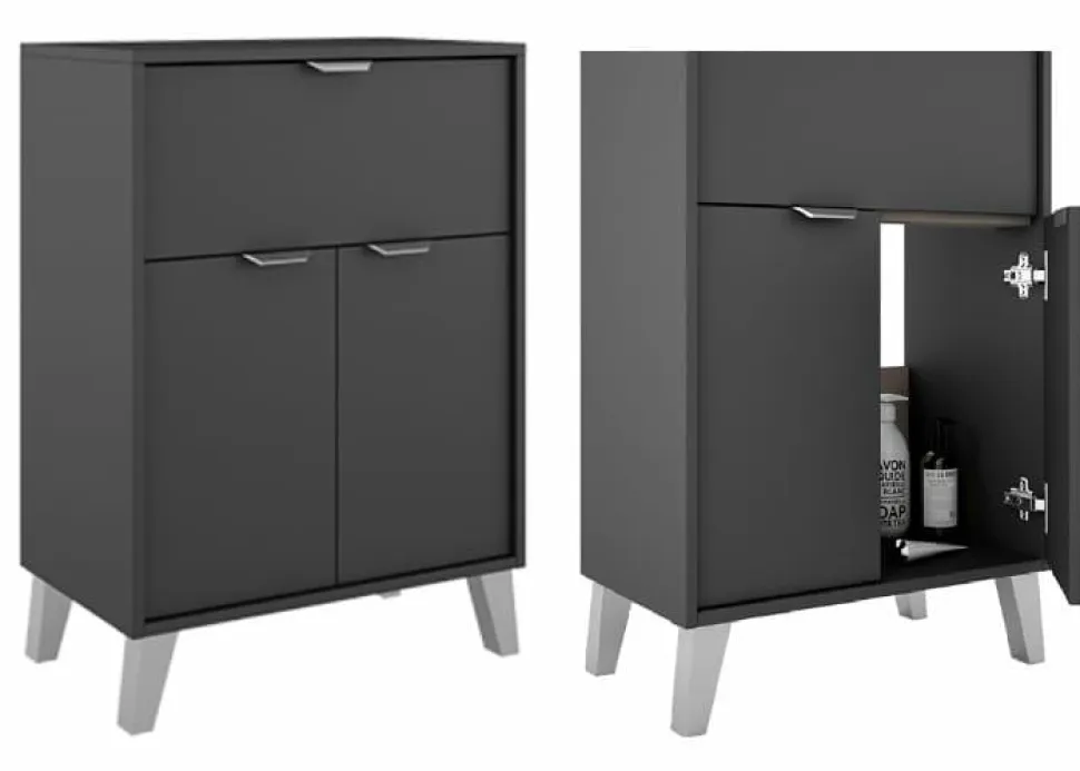 Conjunto Mueble A Suelo 1 Cajon Y 1 Puerta ó 1 Cajon Y 2 Puertas Con Fondo Reducido De 35,5 Cm + Tapa Con Fondo Reducido Midi – Visobath