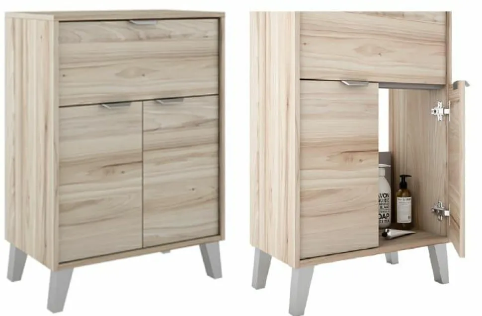 Conjunto Mueble A Suelo 1 Cajon Y 1 Puerta ó 1 Cajon Y 2 Puertas Con Fondo Reducido De 35,5 Cm + Tapa Con Fondo Reducido Midi – Visobath