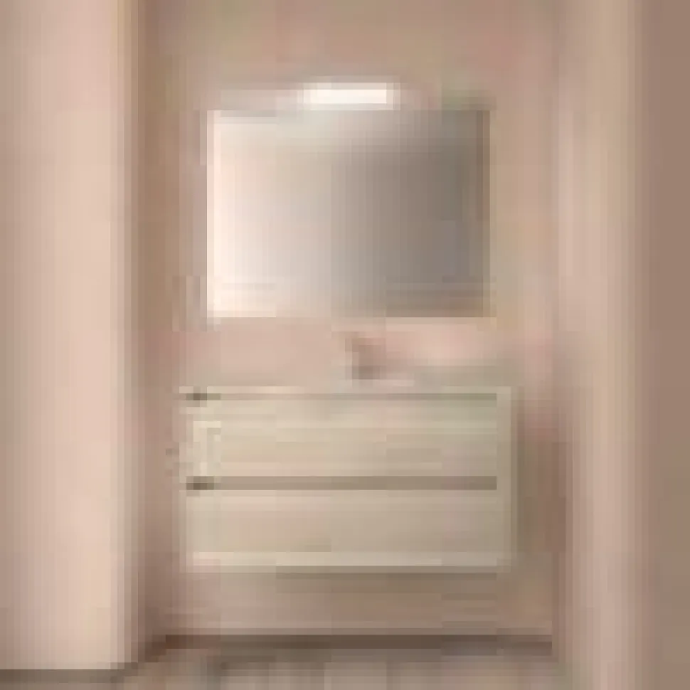 Conjunto Mueble Suspendido 2 Cajones Y Lavabo De Porcelana – Noja – Salgar