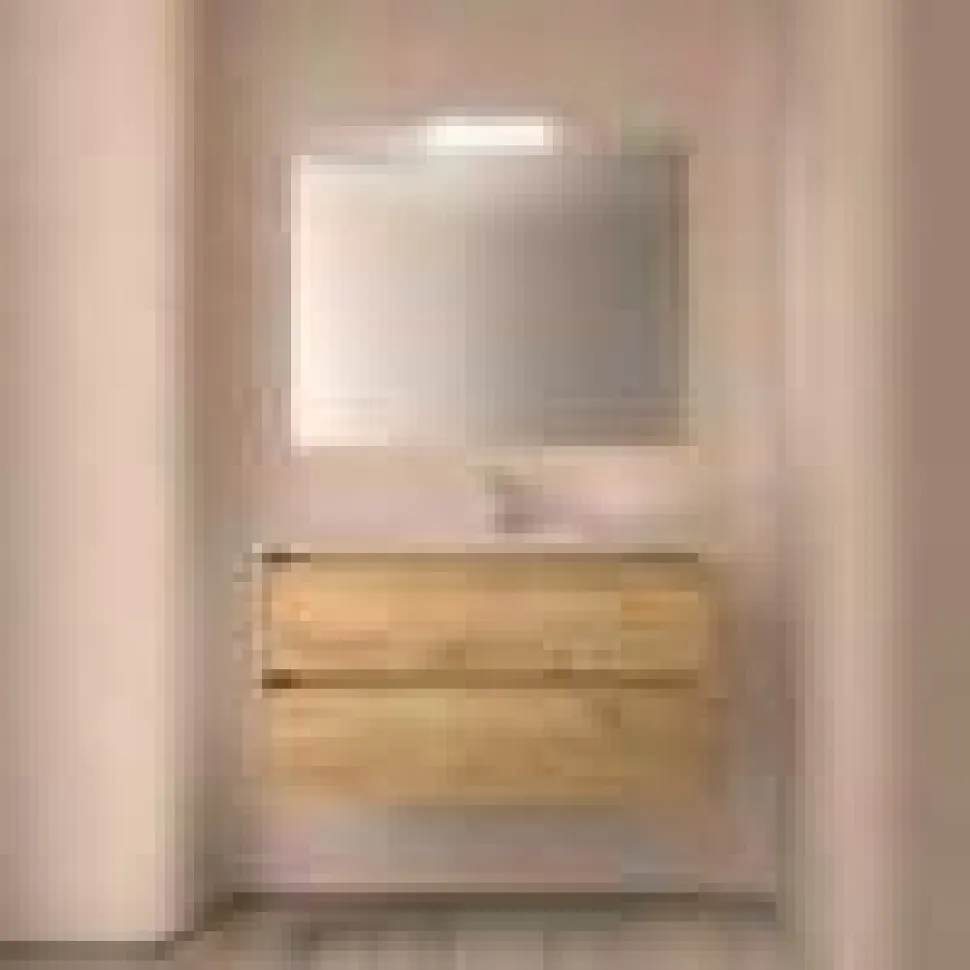 Conjunto Mueble Suspendido 2 Cajones Y Lavabo De Porcelana – Noja – Salgar