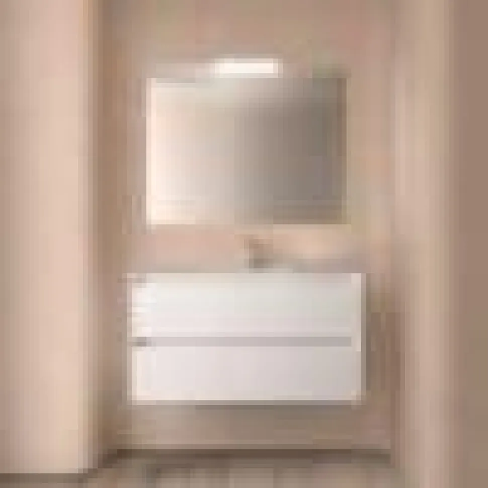 Conjunto Mueble Suspendido 2 Cajones Y Lavabo De Porcelana – Noja – Salgar
