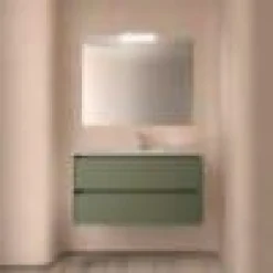 Conjunto Mueble Suspendido 2 Cajones Y Lavabo De Porcelana – Noja – Salgar