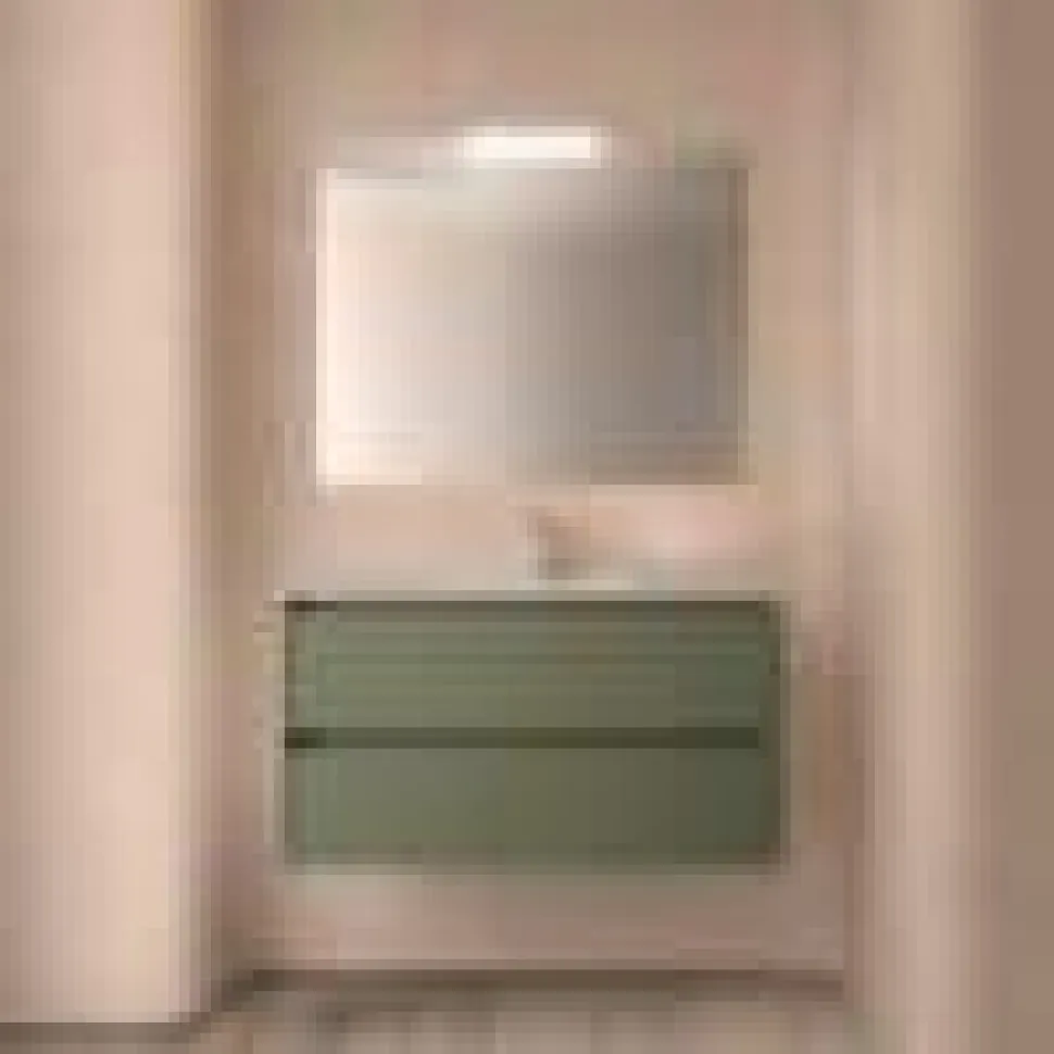 Conjunto Mueble Suspendido 2 Cajones Y Lavabo De Porcelana – Noja – Salgar