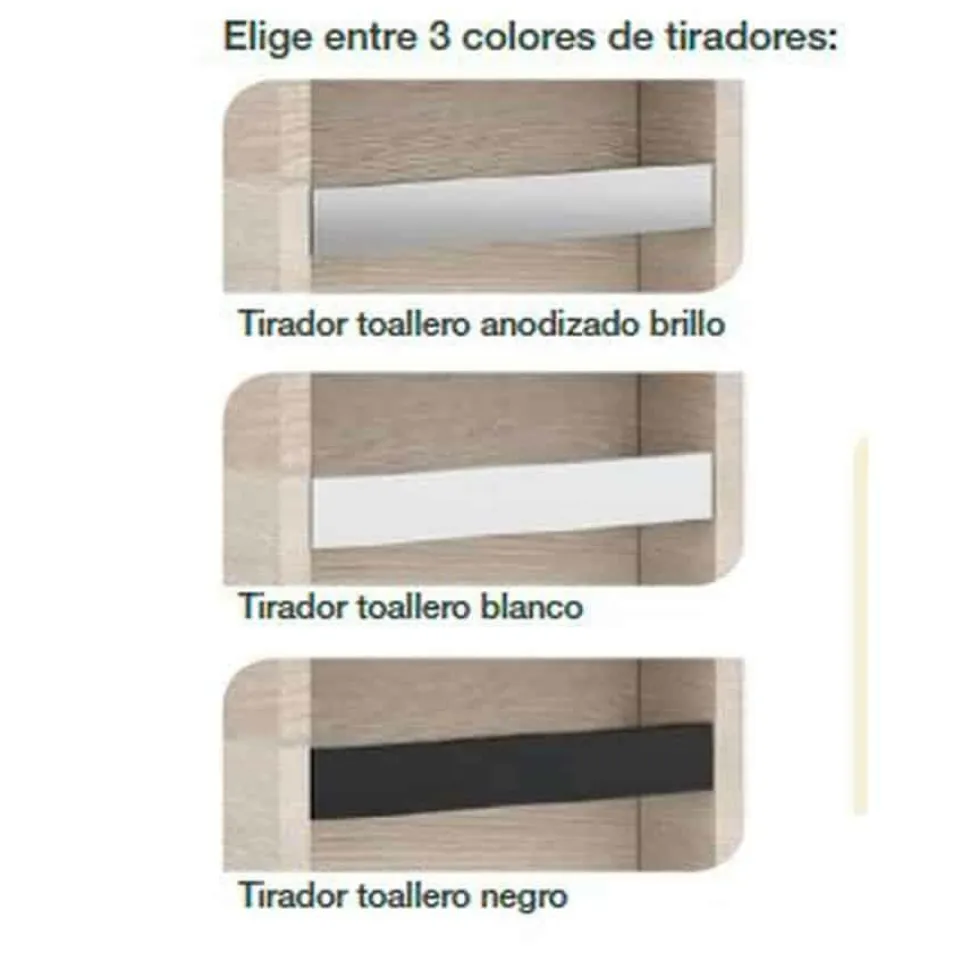 Conjunto Mueble Suspendido 2 Cajones + 1 Cajón Con Toallero Extraible Y Lavabo De Porcelana – Spirit – Salgar