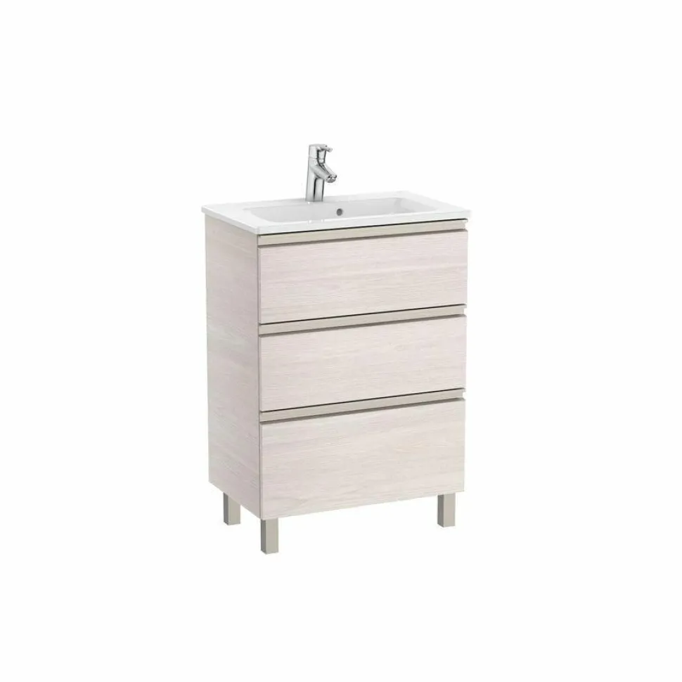Conjunto Unik Mueble Base Compacto De Tres Cajones Y Lavabo – The Gap – Roca