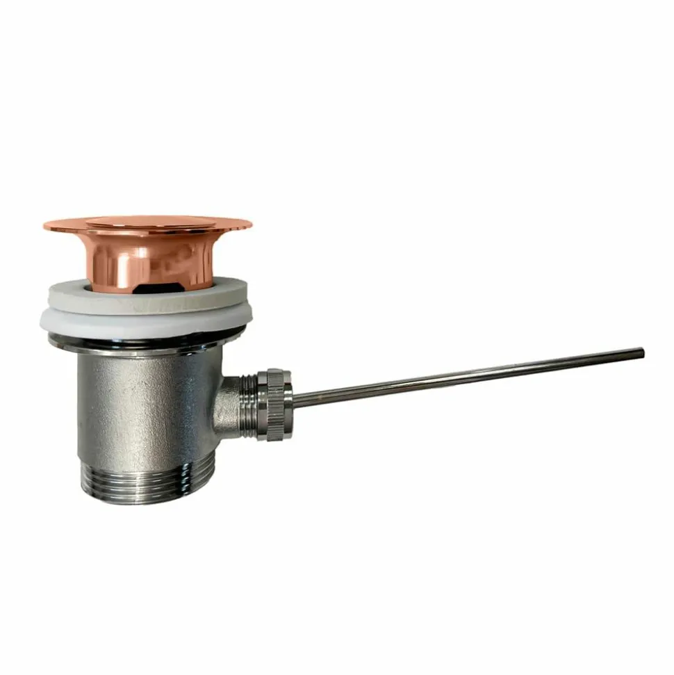 Desagüe Automático Lavabo Bidet Tapón Grande Completo Con Varilla Y Pomo Cobre Envejecido – 47241 – Galindo – LuxCover