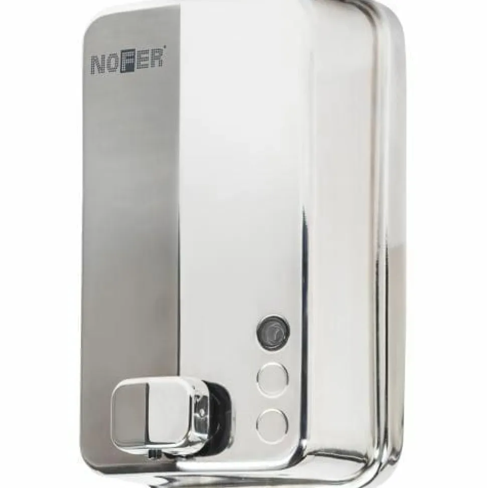Dosificador Jabón Vertical INOX Brillo Serie EVO 1250 Ml. 03050.B – Nofer