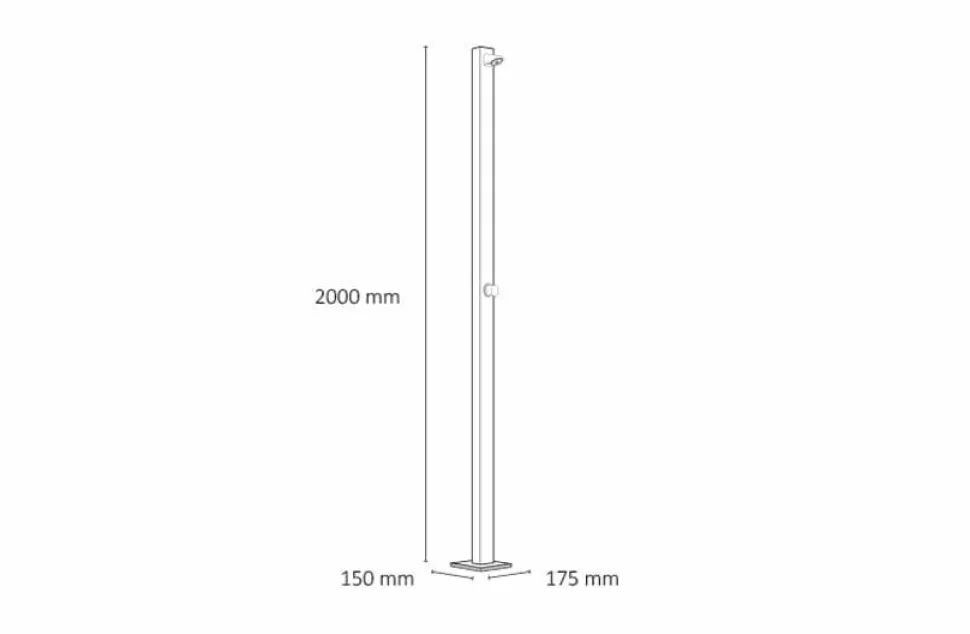 Ducha Jardin Accionamiento Mediante Pulsador. PRESTO Columna Ducha Inox – Col20007 – Presto Iberica