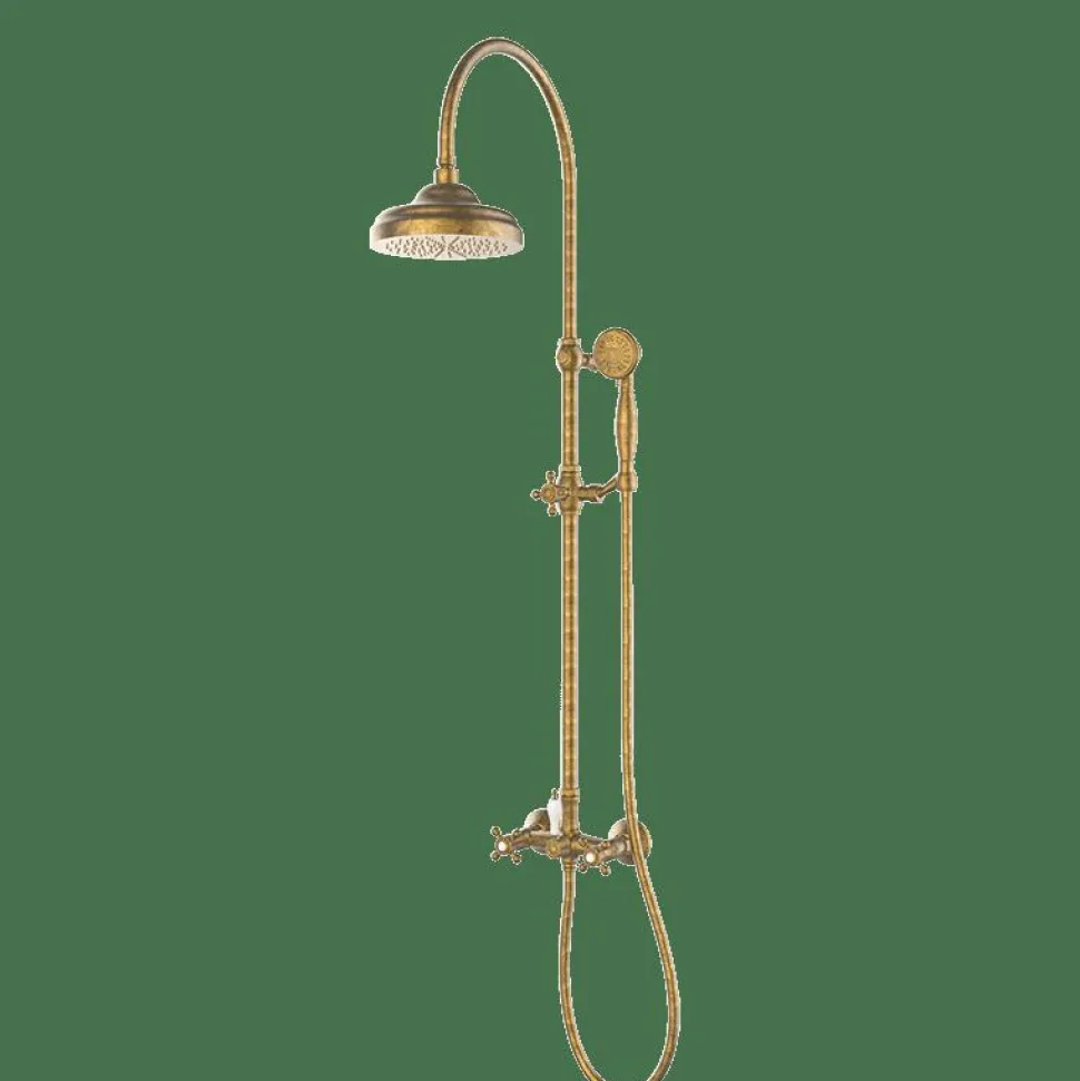 Ducha Monobloc Con Columna Telescópica Clásica Latón Viejo Estilo Premium Colección CLÁSICA 229199 – GRB Mixers