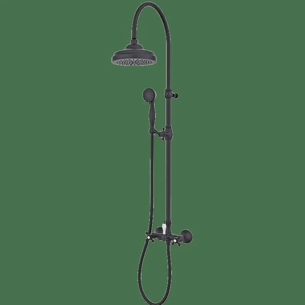 Ducha Monobloc Con Columna Telescópica Clásica Negro Estilo Premium Colección CLÁSICA 229120 – GRB Mixers