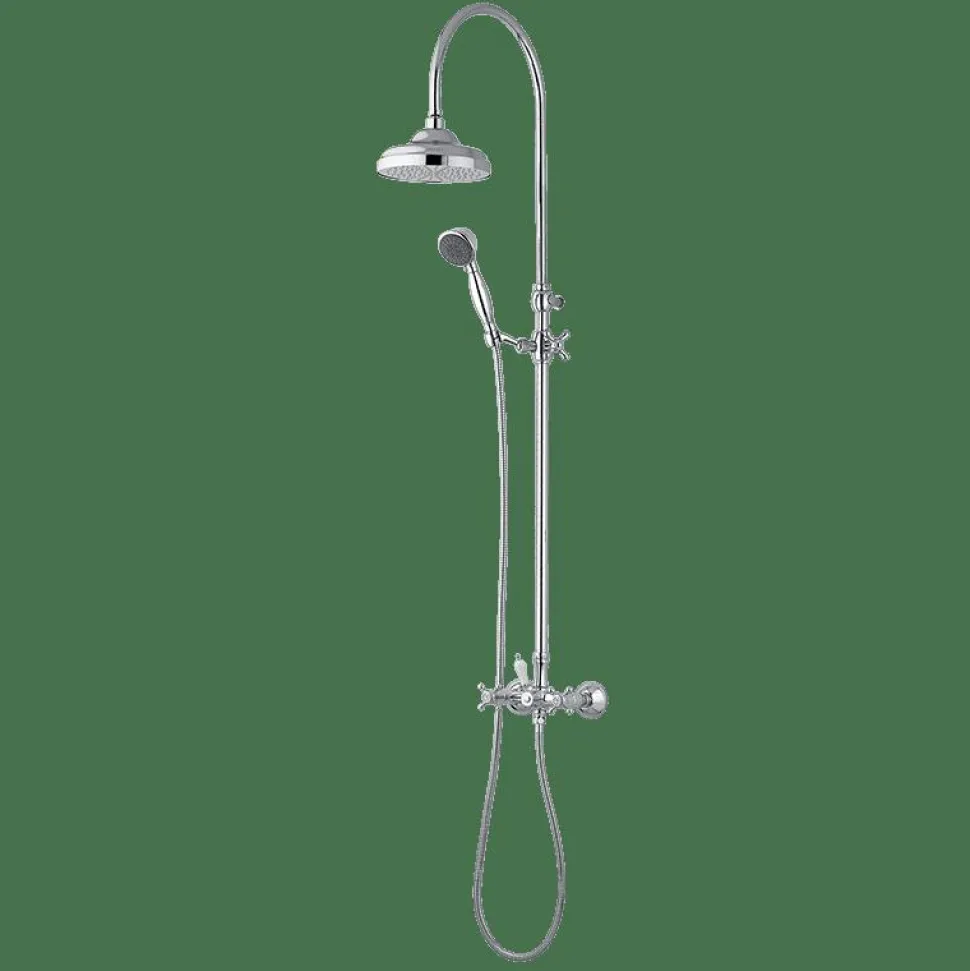 Ducha Monobloc Con Columna Telescópica Clásica Cromo Estilo Premium Colección CLÁSICA 229190 – GRB Mixers