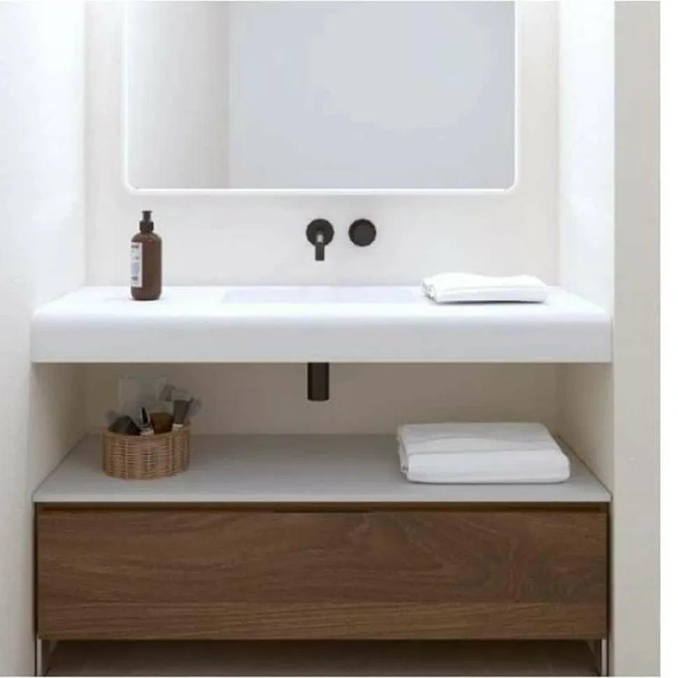 Encimera SolidCoat Surface Clos A Medida Con Seno Life Textura Silken – Baños10