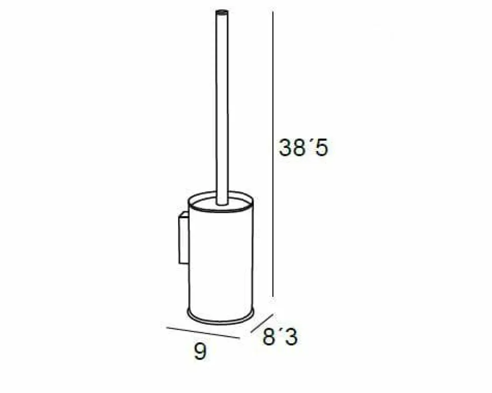 Escobillero De Pared – Cromo Modelo Bassic – 1407002 – Manillons Torrent