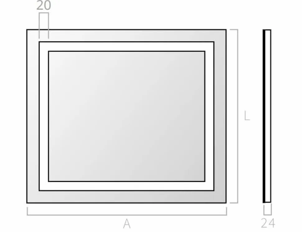 Espejo Con Luz Frontal Proyectada Perimetralmente Modelo Oberon – DecorBath