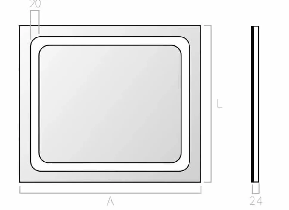 Espejo Con Luz Frontal Proyectada Perimetralmente Modelo Pandora – DecorBath