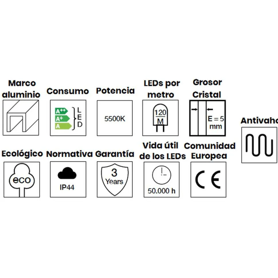 Espejo Con Luz Led Y Antivaho – Redondo – Manillons Torrent
