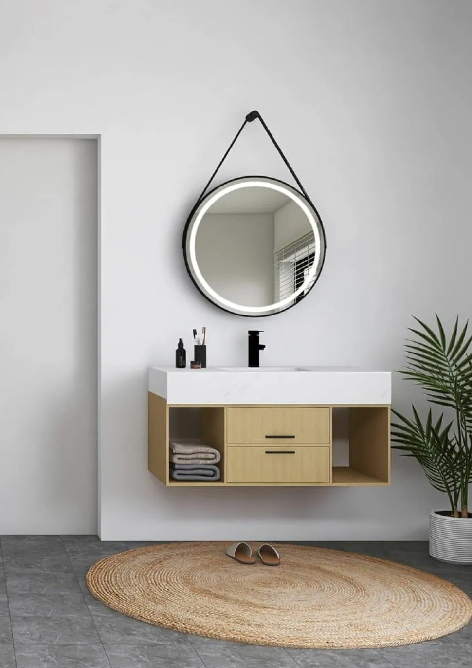 Espejo Kenia 60 Cm Diametro – Ledimex – KENI017/60NG