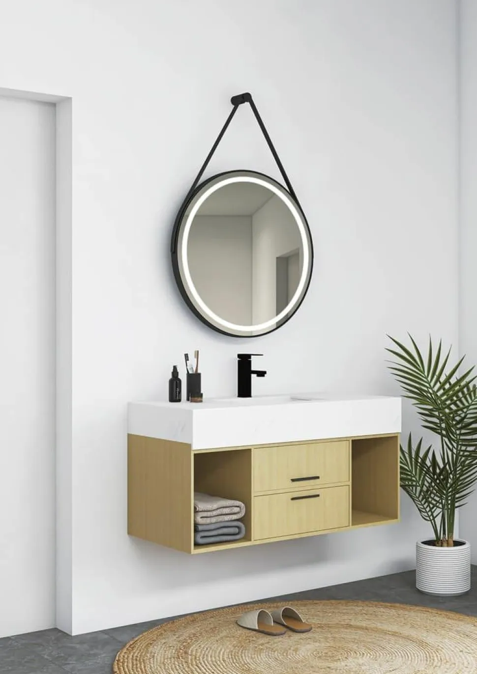 Espejo Kenia 60 Cm Diametro – Ledimex – KENI017/60NG