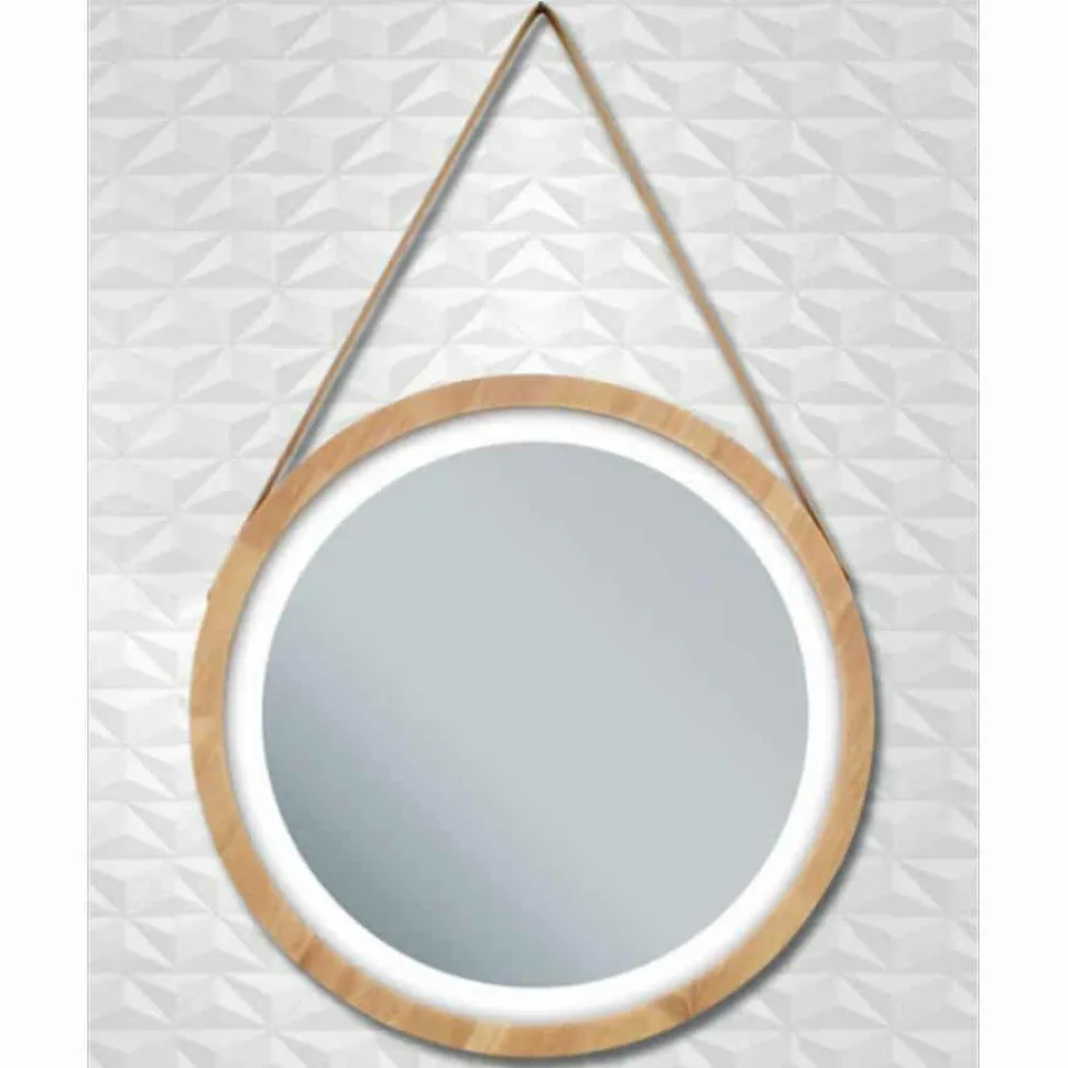Espejo Redondo Con Luz Frontal Perimetral Modelo Junco – DecorBath