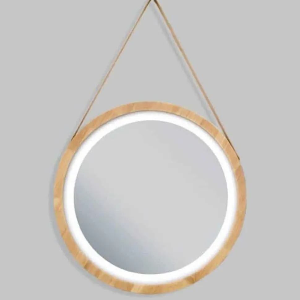 Espejo Redondo Con Luz Frontal Perimetral Modelo Junco – DecorBath