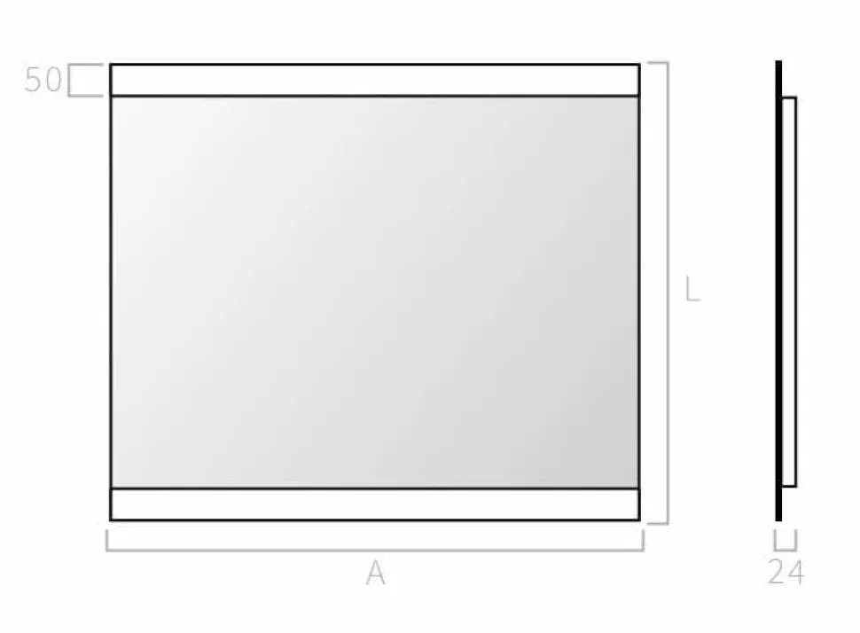 Espejo Retroiluminado Y Luz Frontal Proyectada En La Parte Superior E Inferior Modelo Sun – DecorBath