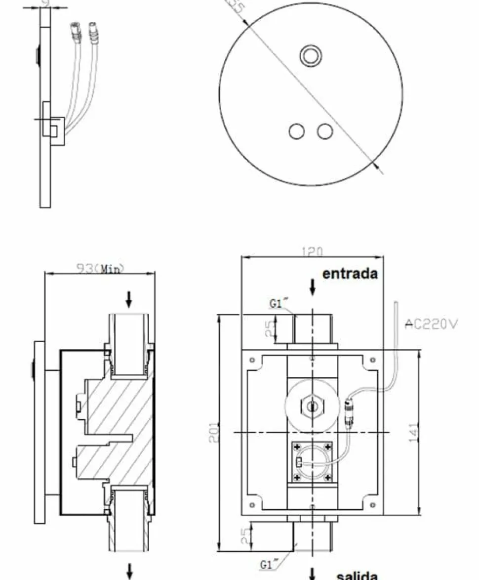 Fluxor Inodoro Electrónico Con Opcion Manual, Instalación Empotrada – 07292.B – Nofer