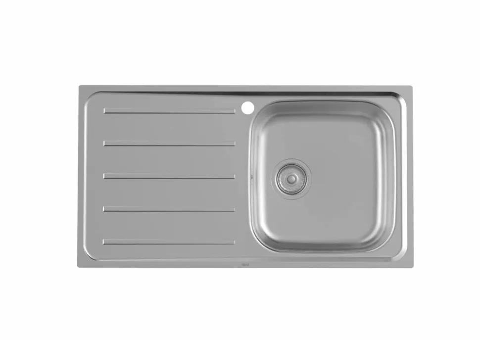 Fregadero De 1 Cubeta De Acero Inoxidable Y Escurridor A La Izquierda 800x490x160 Mm – Victoria – Roca – A874801A01
