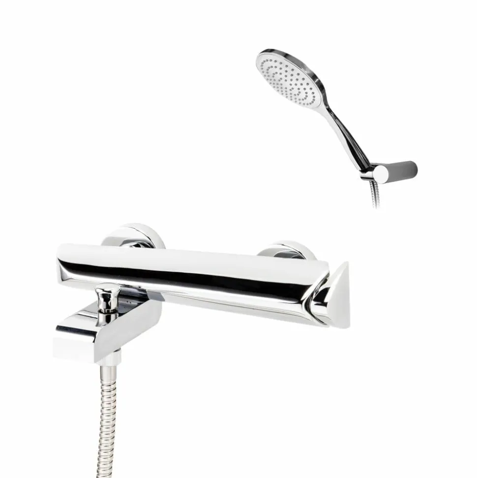 Grifo Baño-ducha Monomando Mezclador Cromo Con Accesorios De Ducha – Seven – 90041000 – Galindo