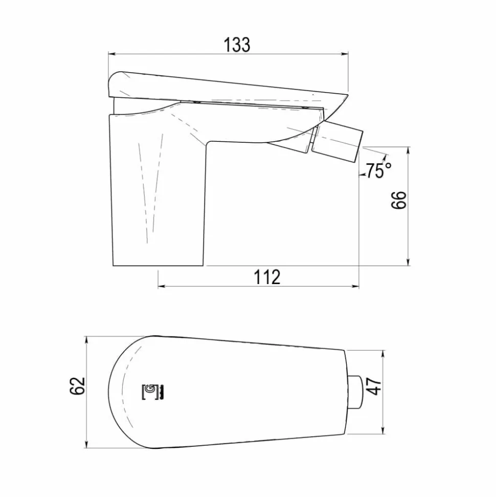 Grifo Bidet Monomando Mezclador Mármol Negro Luxcover – Seven – Galindo – 90047026