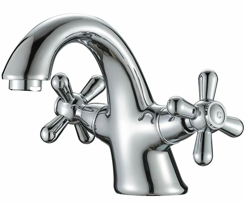 Grifo Bimando De Lavabo Bristol Cromo – 02BRI100CR – AQG