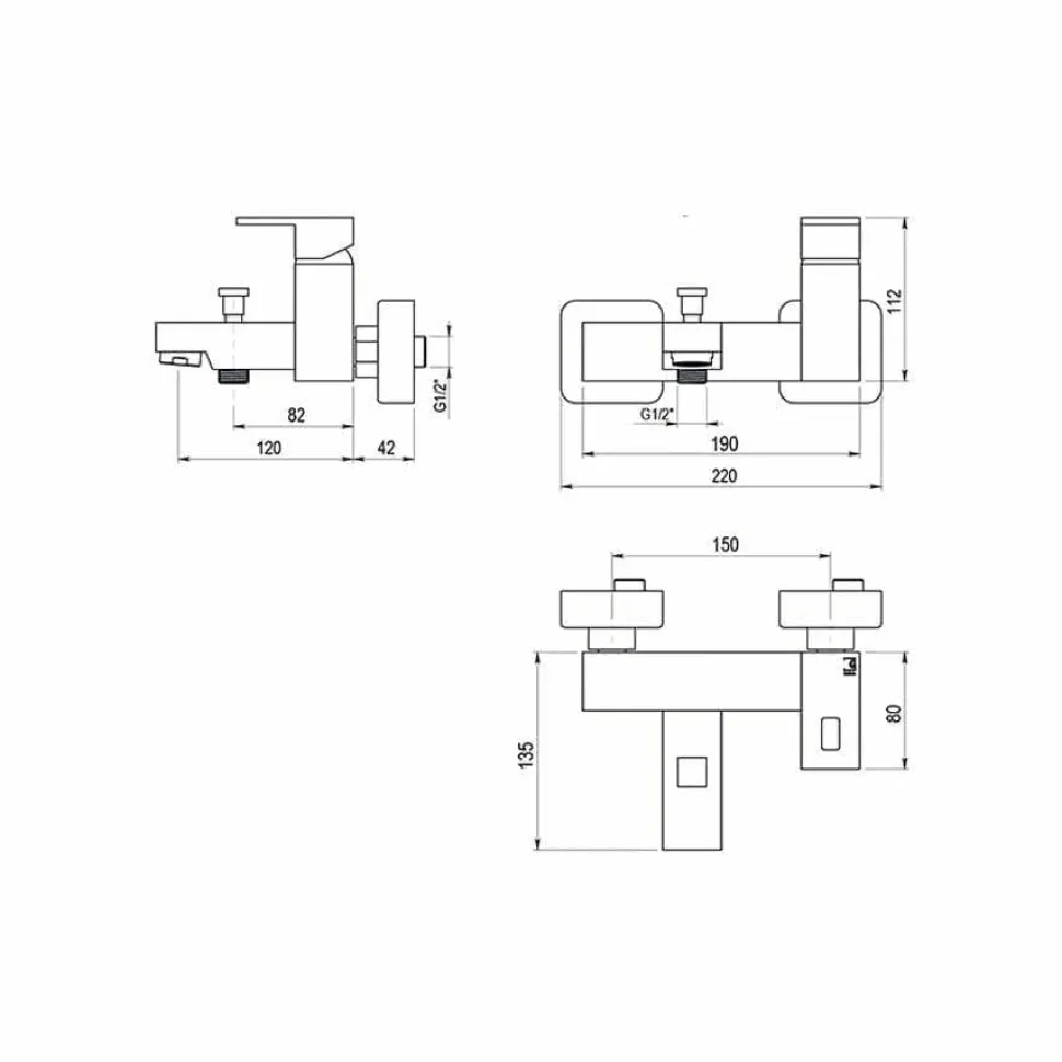 Grifo De Baño-ducha Cromo Con Accesorios De Ducha – Nitro – 5241000 – Galindo