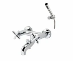Grifo De Baño-ducha Cromo Mate Con Accesorios De Ducha – Matrix – 8241061 – Galindo