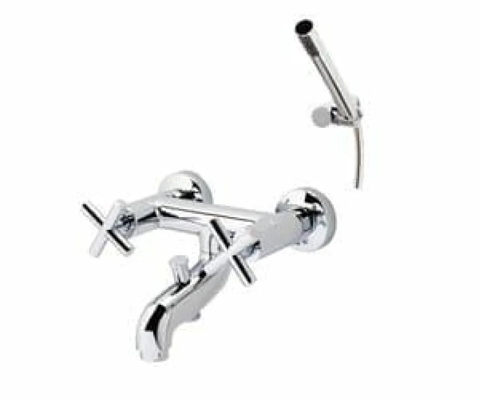 Grifo De Baño-ducha Cromo Mate Con Accesorios De Ducha – Matrix – 8241061 – Galindo