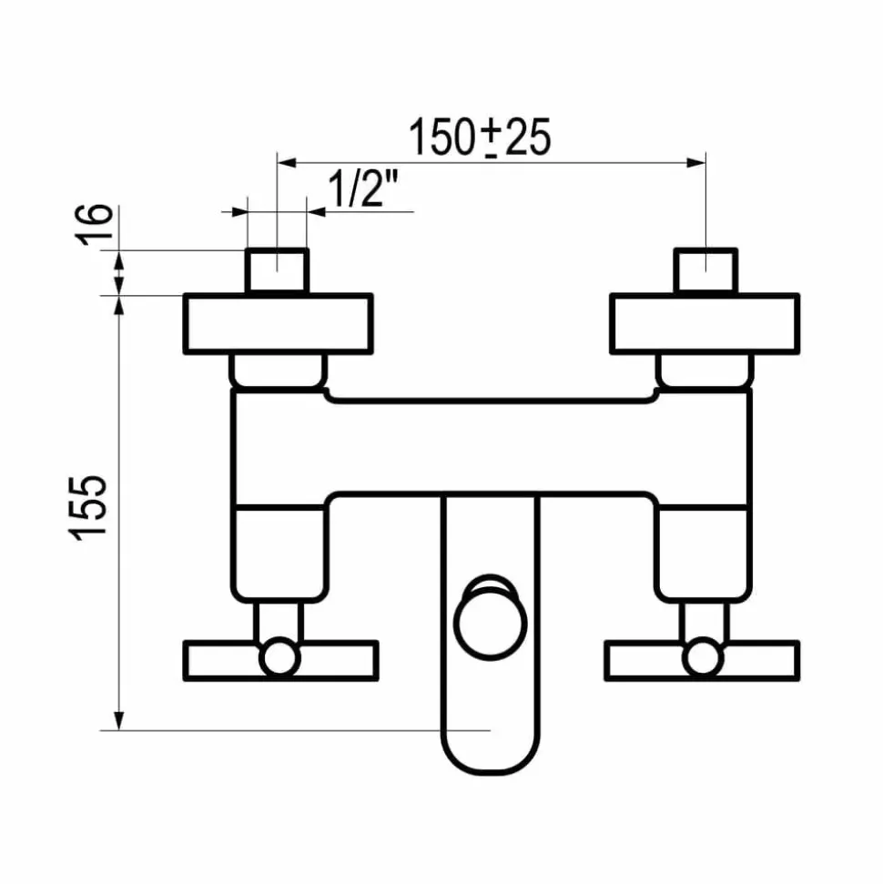 Grifo De Baño-ducha Cromo Mate – Matrix – 8241561 – Galindo