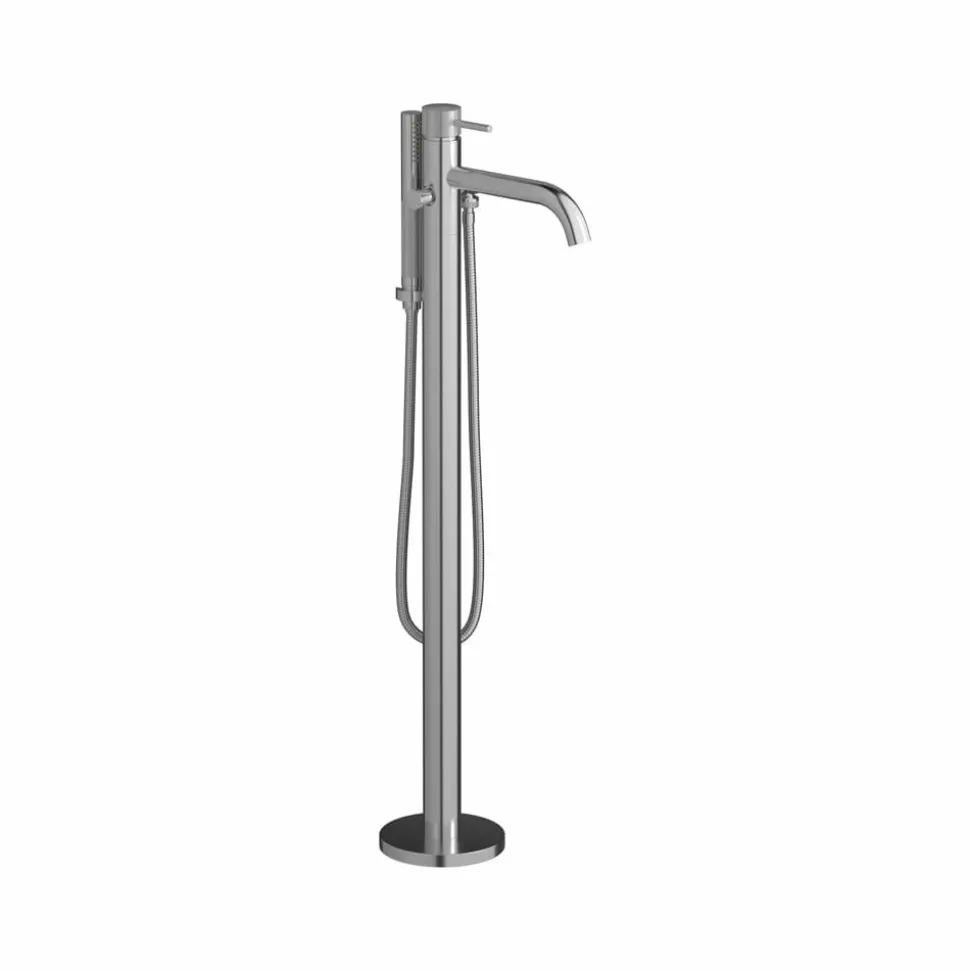 Grifo De Baño-ducha De Pie Trama Con Accesorios Níquel – 4971171 – Galindo – LuxCover