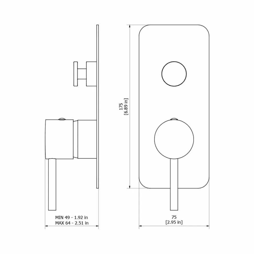 Grifo De Baño-ducha Empotrable Trama Níquel – 4977471 – Galindo – LuxCover