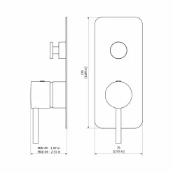 Grifo De Baño-ducha Empotrable Trama Cromo – 4977400 – Galindo