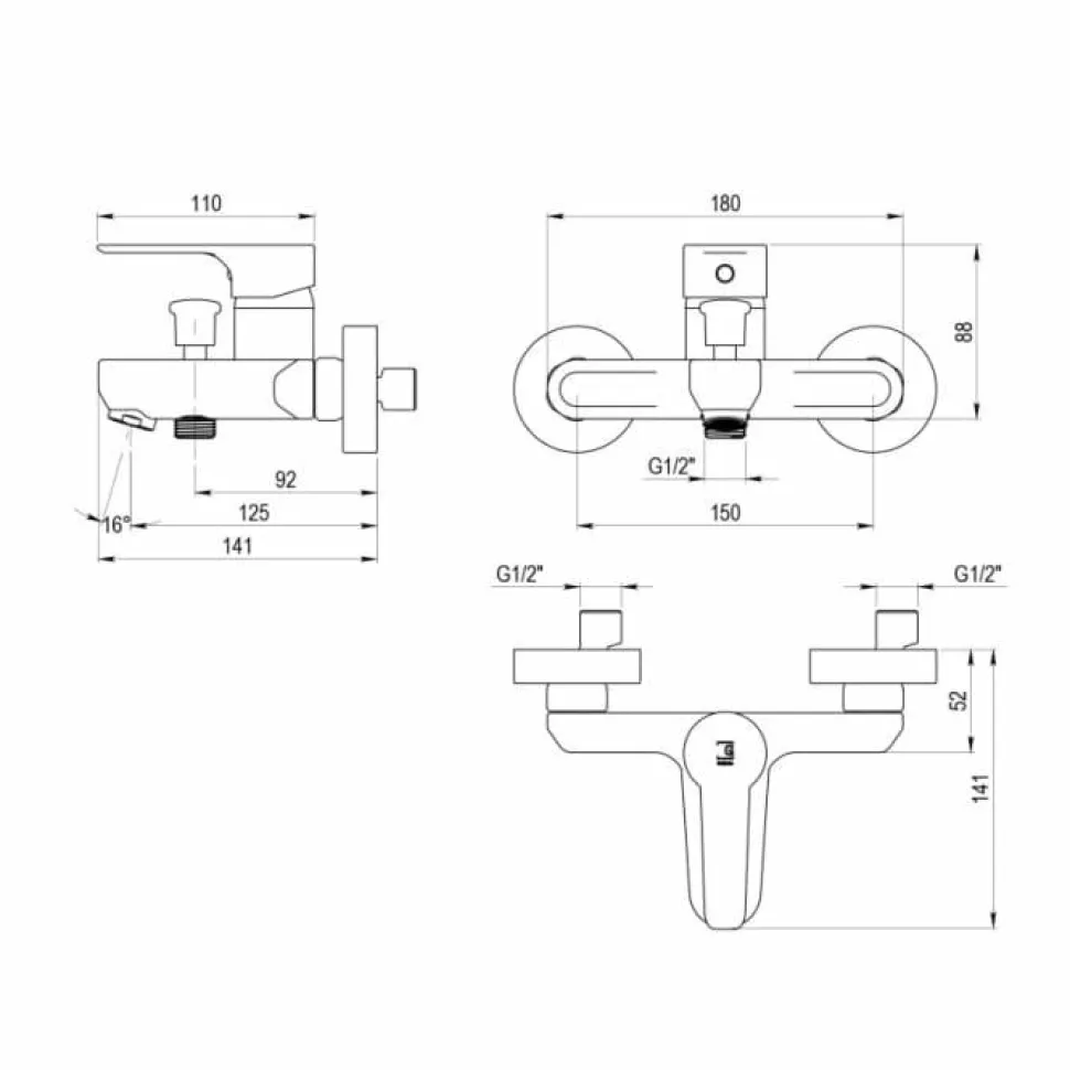 Grifo De Baño-ducha Ingo Plus Con Accesorios De Ducha – 7131000 – Galindo