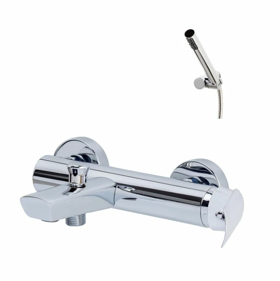 Grifo De Baño-ducha Kily Blanco Con Accesorios De Ducha – 4951011 – Galindo – LuxCover