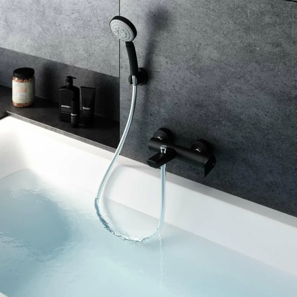 Grifo De Baño-ducha Kily Negro Con Accesorios De Ducha – 4951016 – Galindo – LuxCover