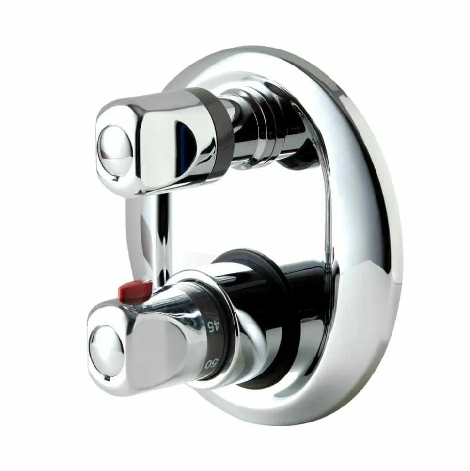 Grifo De Baño-ducha Termostática Empotrable Atlantis 2 Entradas 2 Salidas Redondo Cromo – 70047400 – Galindo