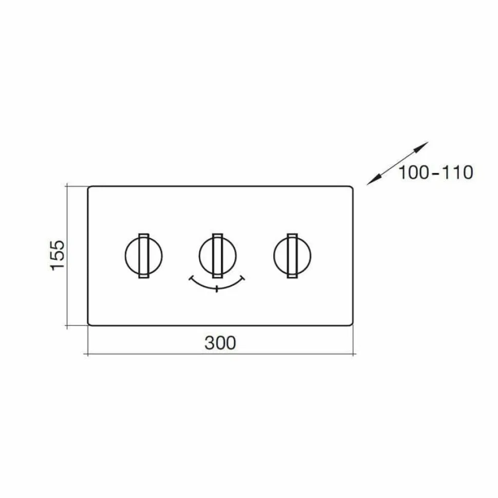 Grifo De Baño-ducha Termostática Empotrable 3/4 Horizontal 2 Entradas 2 Salidas – Atlantis – Galindo – 6846500