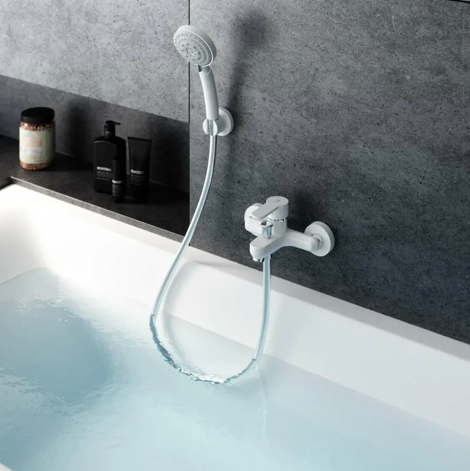 Grifo De Baño-ducha Zip Plus 2.0 Blanco Con Accesorios De Ducha – 2151011 – Galindo – LuxCover