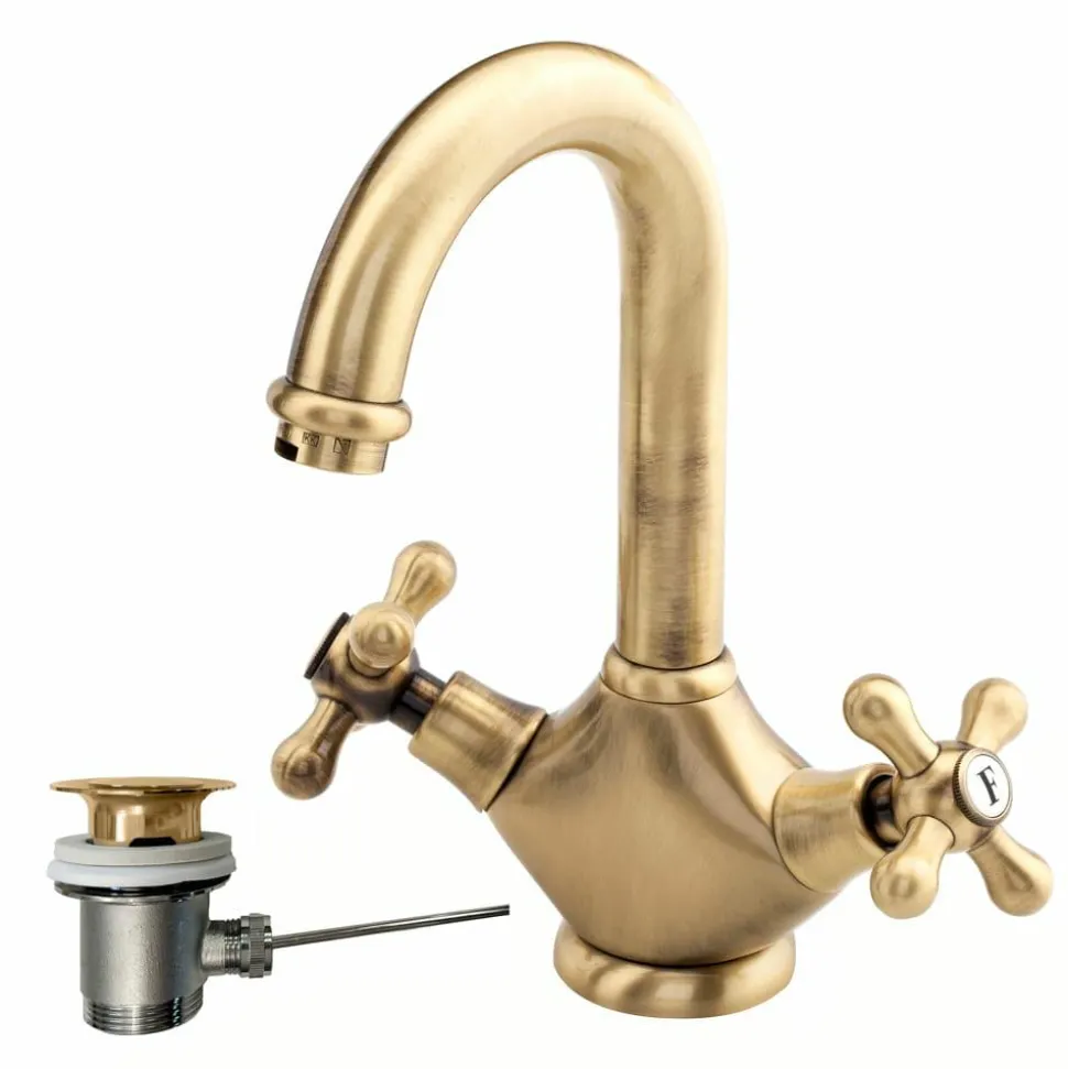 Grifo De Bidet Bimando Bronce Con Desagüe Automático – 1929 – 6226340 – Galindo