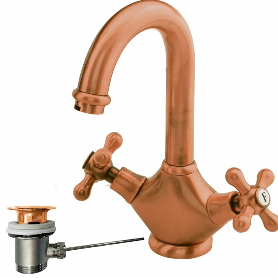 Grifo De Bidet Bimando Cobre Con Desagüe Automático – 1929 – 6226341 – Galindo