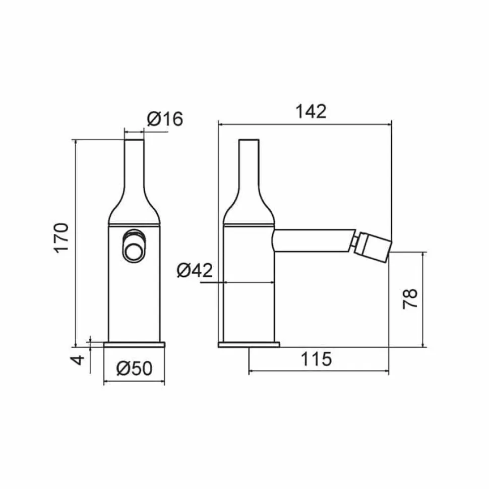 Grifo De Bidet Cromo – Batlo – 3247000 – Galindo