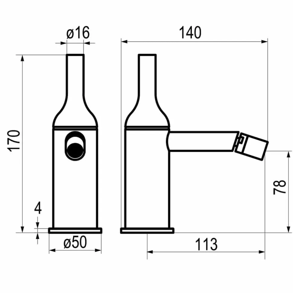 Grifo De Bidet Negro – Batlo – 3247016 – Galindo